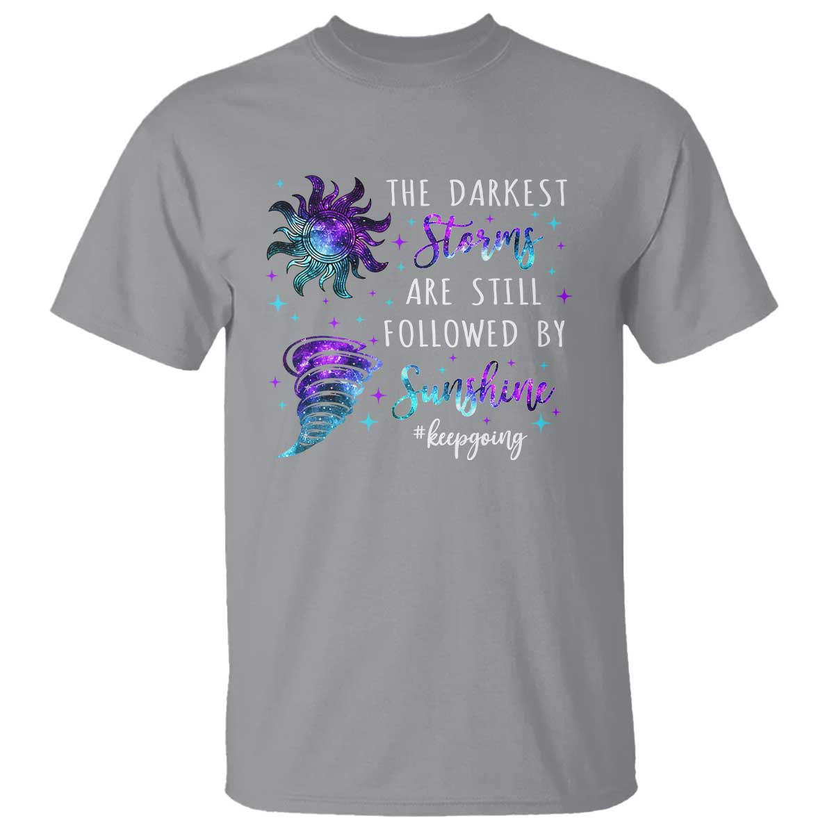 Suicide Prevention Support T Shirt Semicolon Flower Cloud Rain Wash Away Pain
