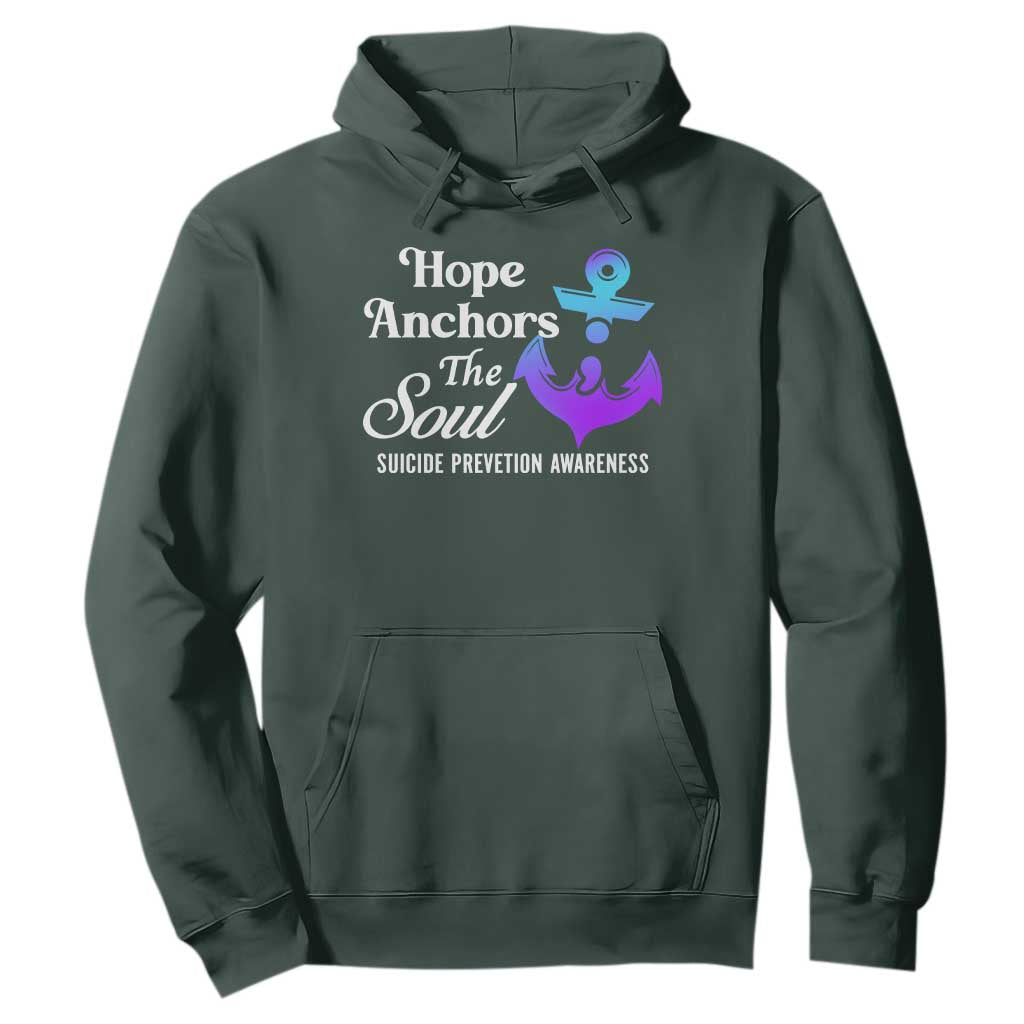 Suicide Prevention Support Hoodie Hope Anchors The Soul Teal And Purple Semicolon