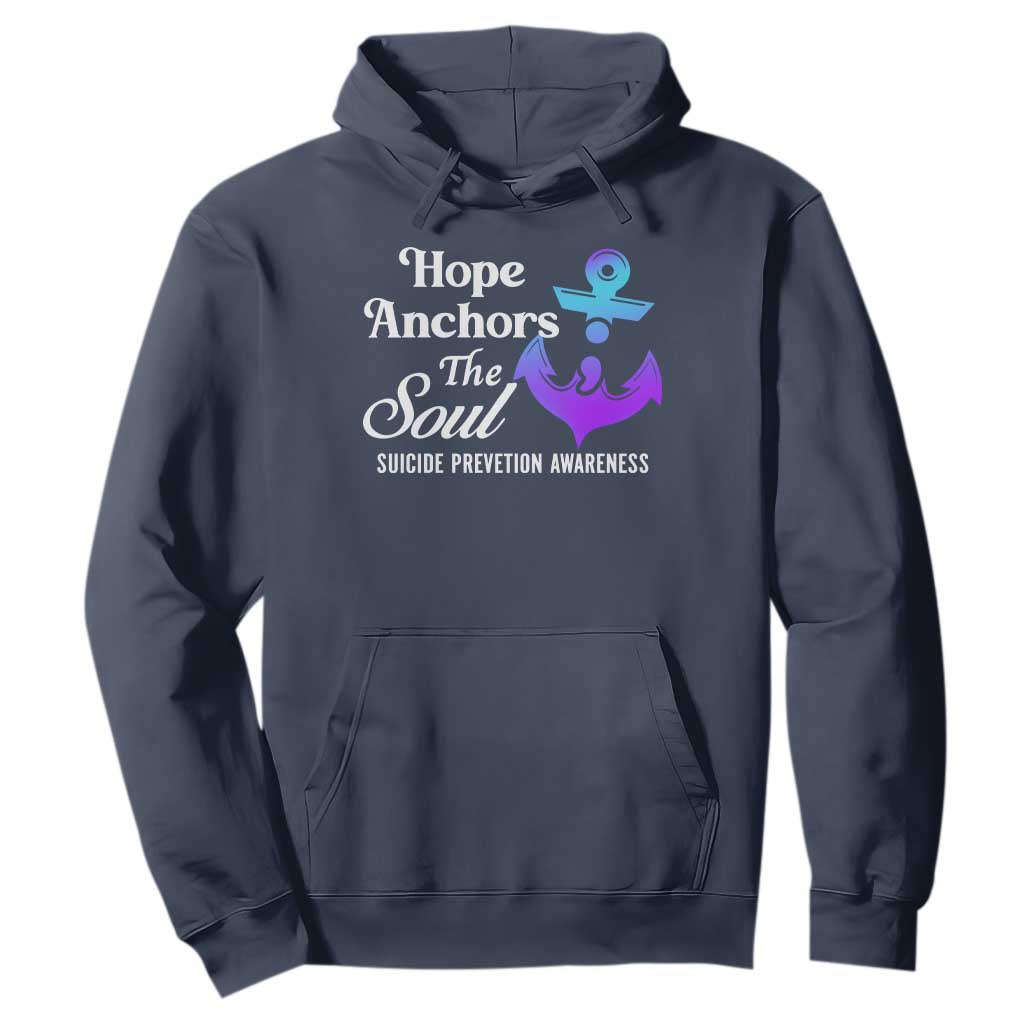 Suicide Prevention Support Hoodie Hope Anchors The Soul Teal And Purple Semicolon