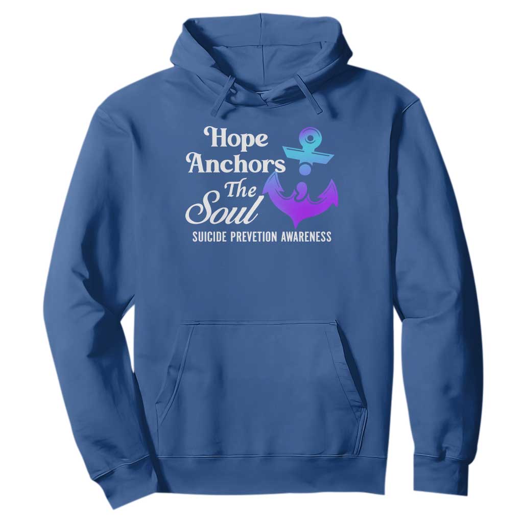 Suicide Prevention Support Hoodie Hope Anchors The Soul Teal And Purple Semicolon