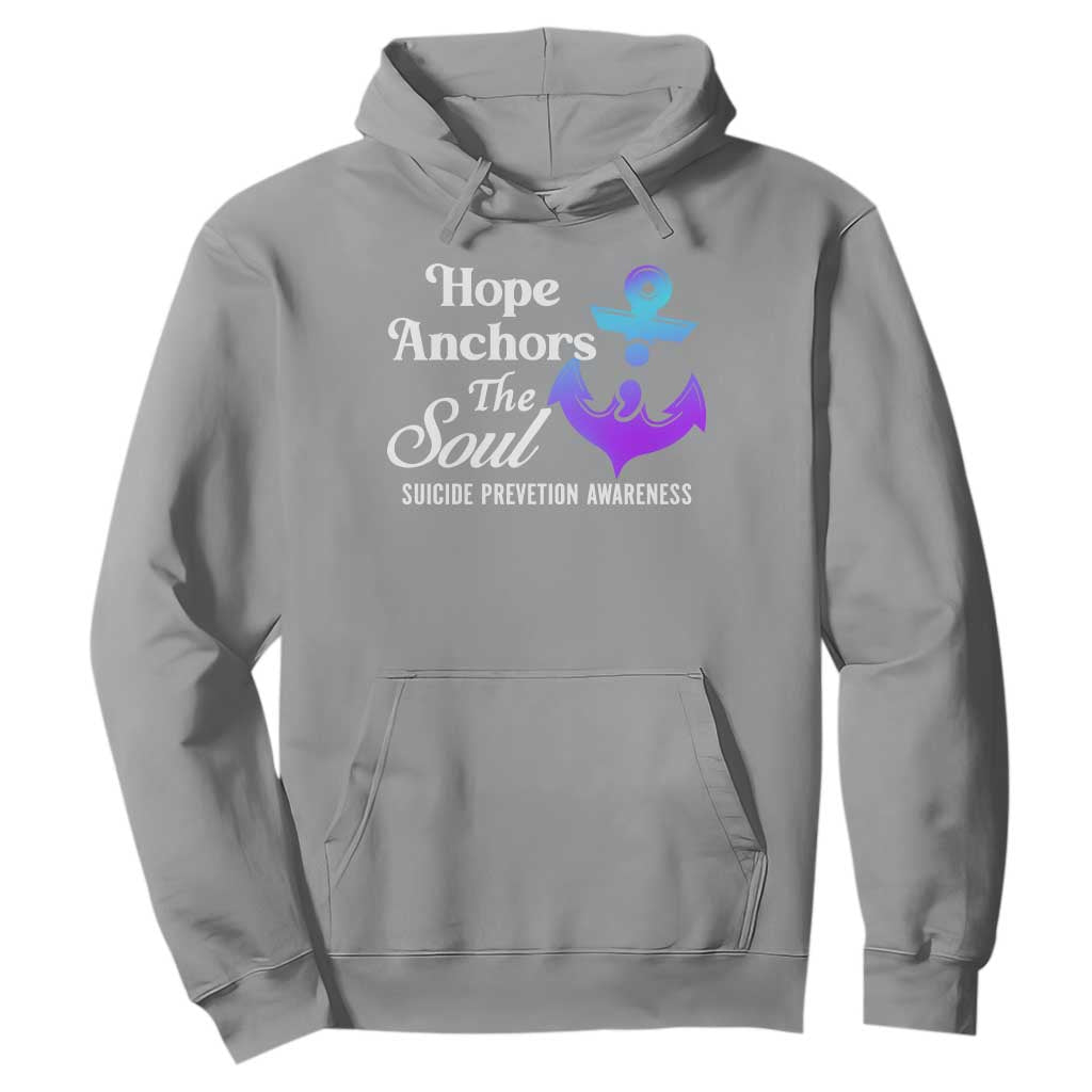 Suicide Prevention Support Hoodie Hope Anchors The Soul Teal And Purple Semicolon