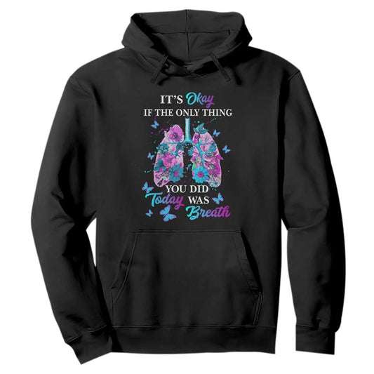 Suicide Prevention Support Hoodie Inspirational Breathe Today Semicolon Flower Butterfly