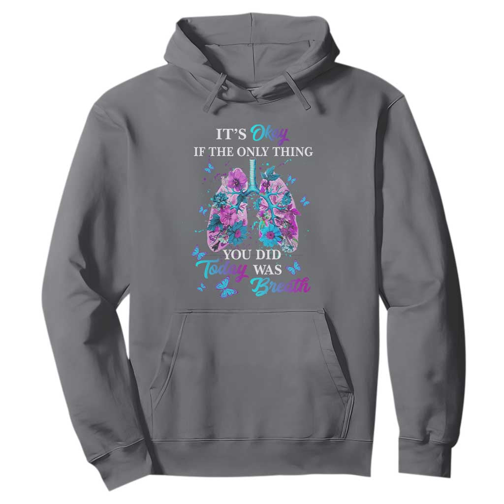Suicide Prevention Support Hoodie Inspirational Breathe Today Semicolon Flower Butterfly