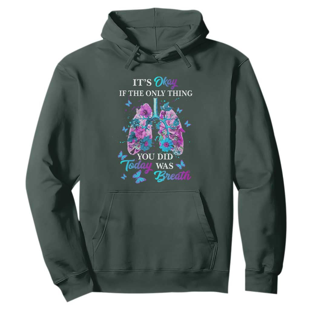 Suicide Prevention Support Hoodie Inspirational Breathe Today Semicolon Flower Butterfly