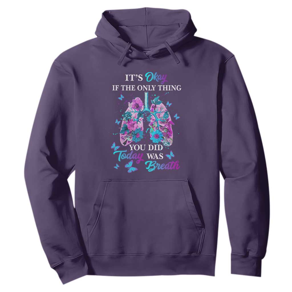 Suicide Prevention Support Hoodie Inspirational Breathe Today Semicolon Flower Butterfly