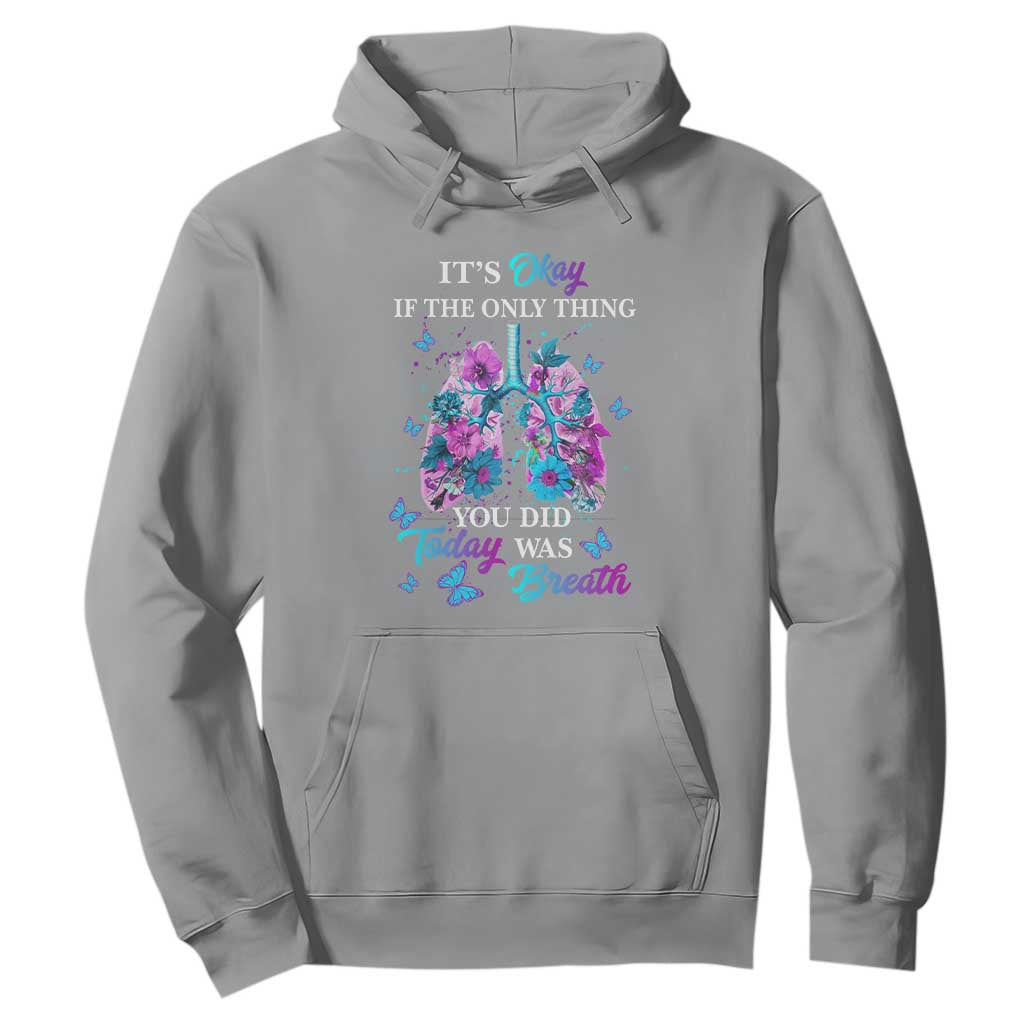 Suicide Prevention Support Hoodie Inspirational Breathe Today Semicolon Flower Butterfly