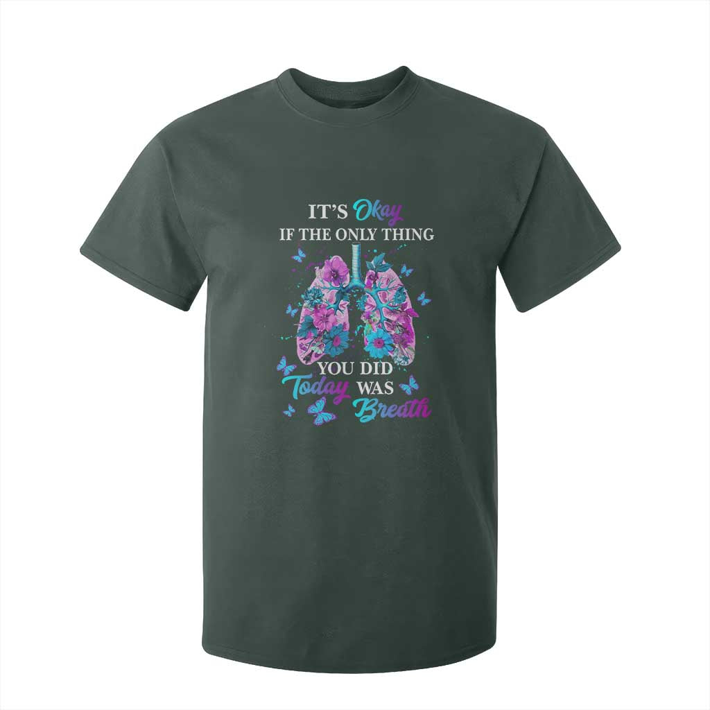 Suicide Prevention Support T Shirt For Kid Inspirational Breathe Today Semicolon Flower Butterfly