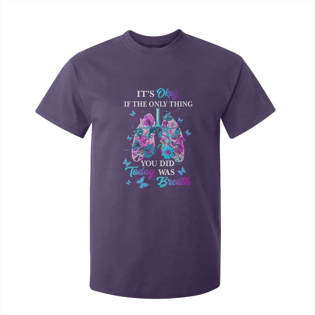 Suicide Prevention Support T Shirt For Kid Inspirational Breathe Today Semicolon Flower Butterfly
