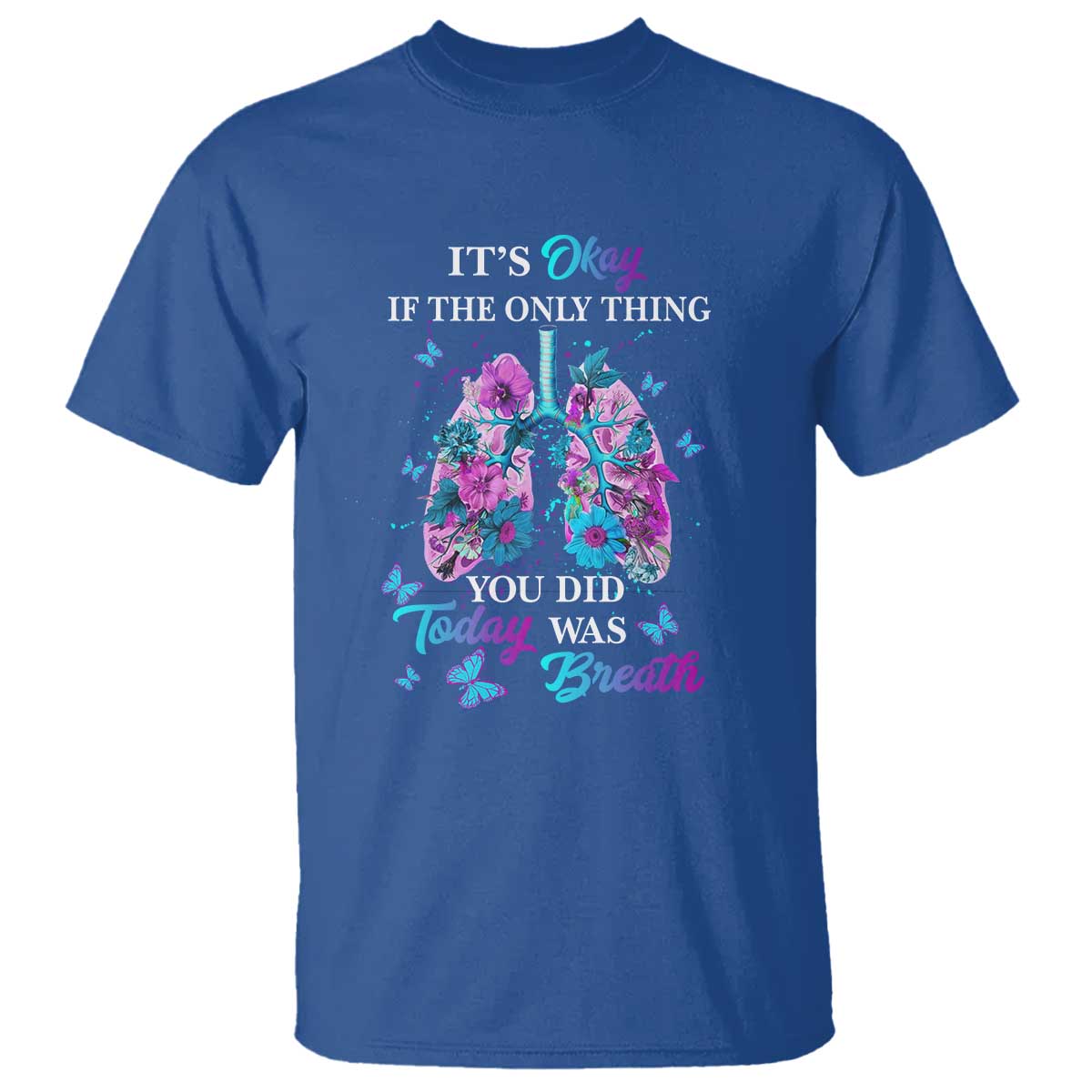 Suicide Prevention Support T Shirt Inspirational Breathe Today Semicolon Flower Butterfly