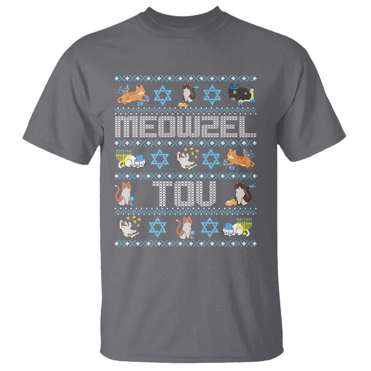funny-hanukkah-cats-t-shirt-meowzel-tov-chanukah-menorah-david-stars