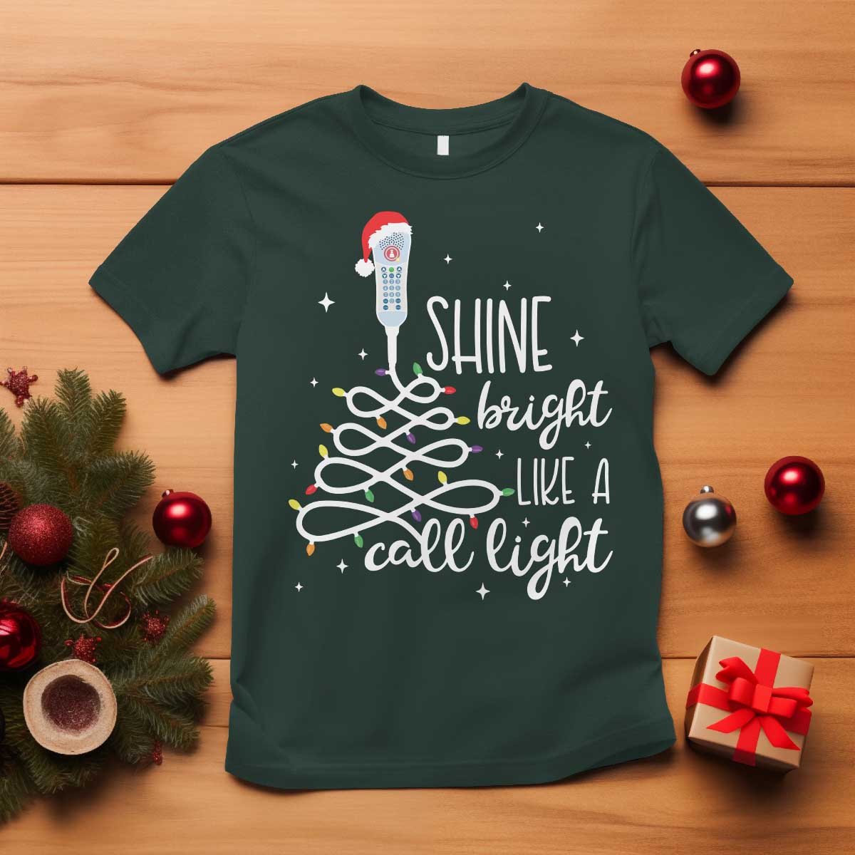 funny-christmas-nurse-t-shirt-shine-bright-like-a-call-light-led-lights
