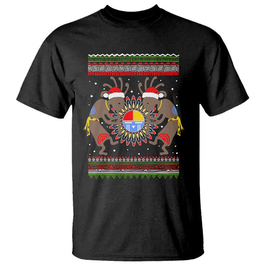 funny-christmas-native-american-t-shirt-santa-kokopeli-medicine-wheel
