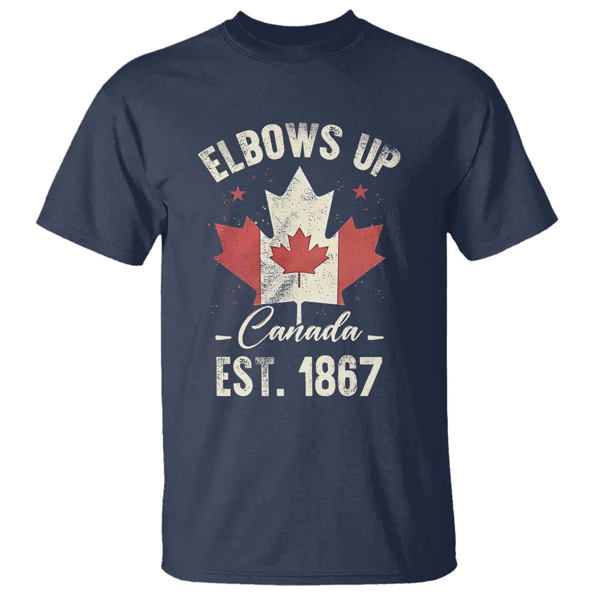 elbows-up-canada-est-1867-t-shirt-true-north-strong-and-free-proud-canadian-maple-leaf