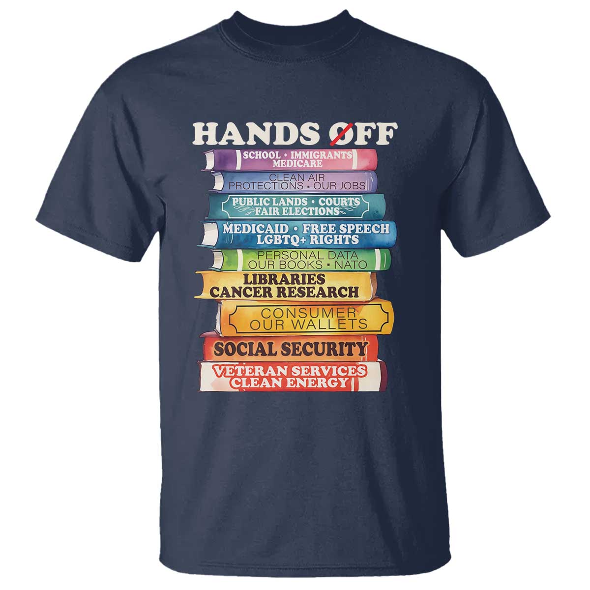 hands-off-t-shirt-social-security-and-medicare-protest-colorful-books