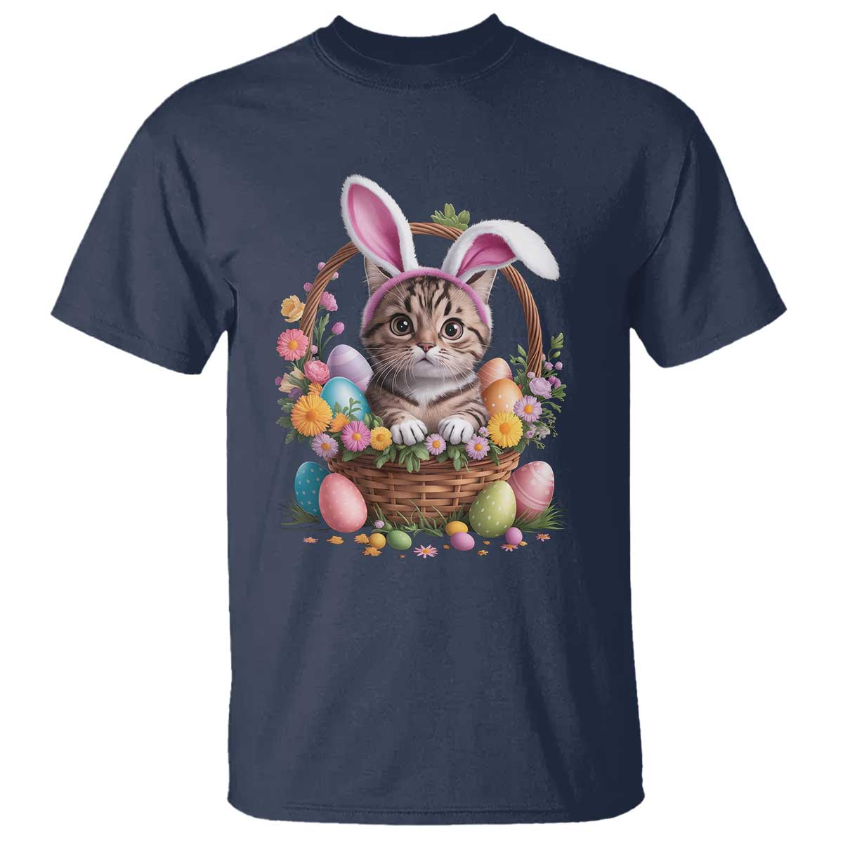 funny-easter-day-cat-bunny-ears-egg-basket-t-shirt