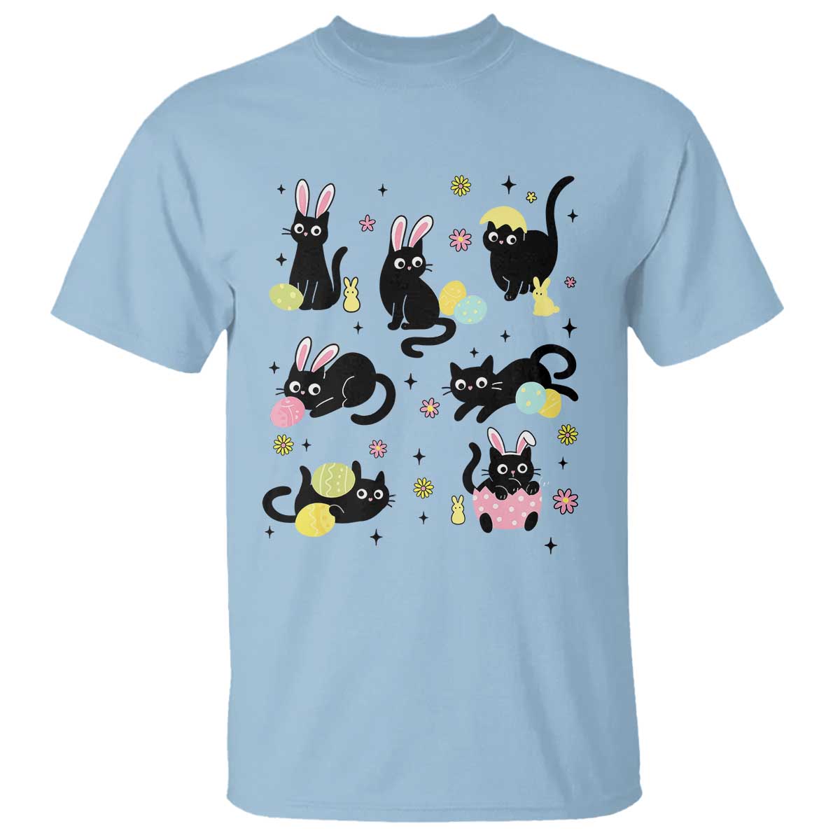 funny-black-cat-with-bunny-eggs-easter-day-t-shirt