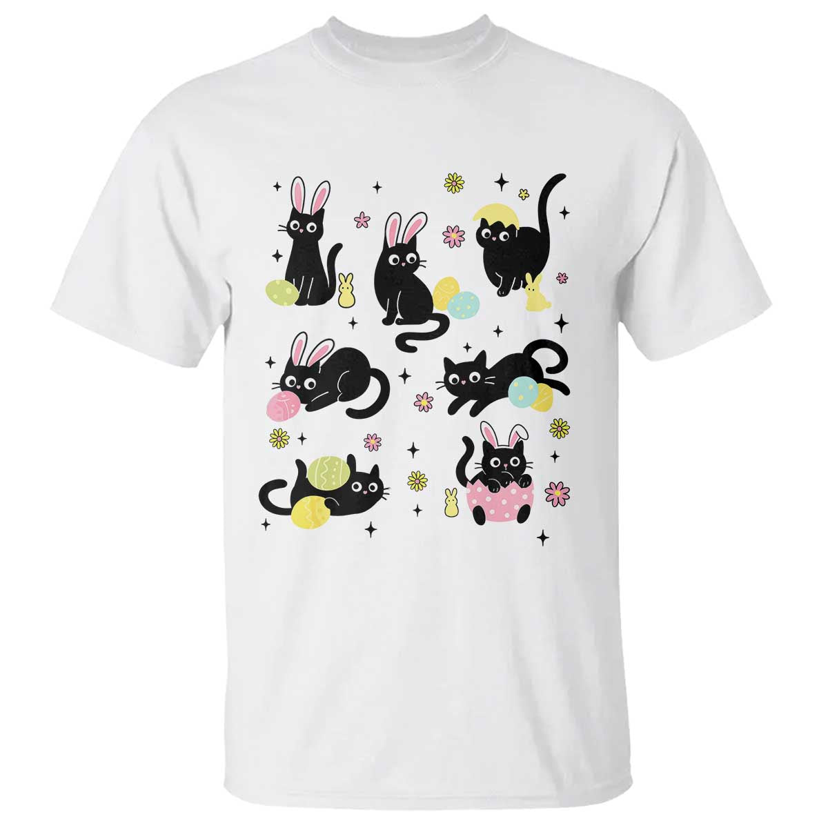funny-black-cat-with-bunny-eggs-easter-day-t-shirt