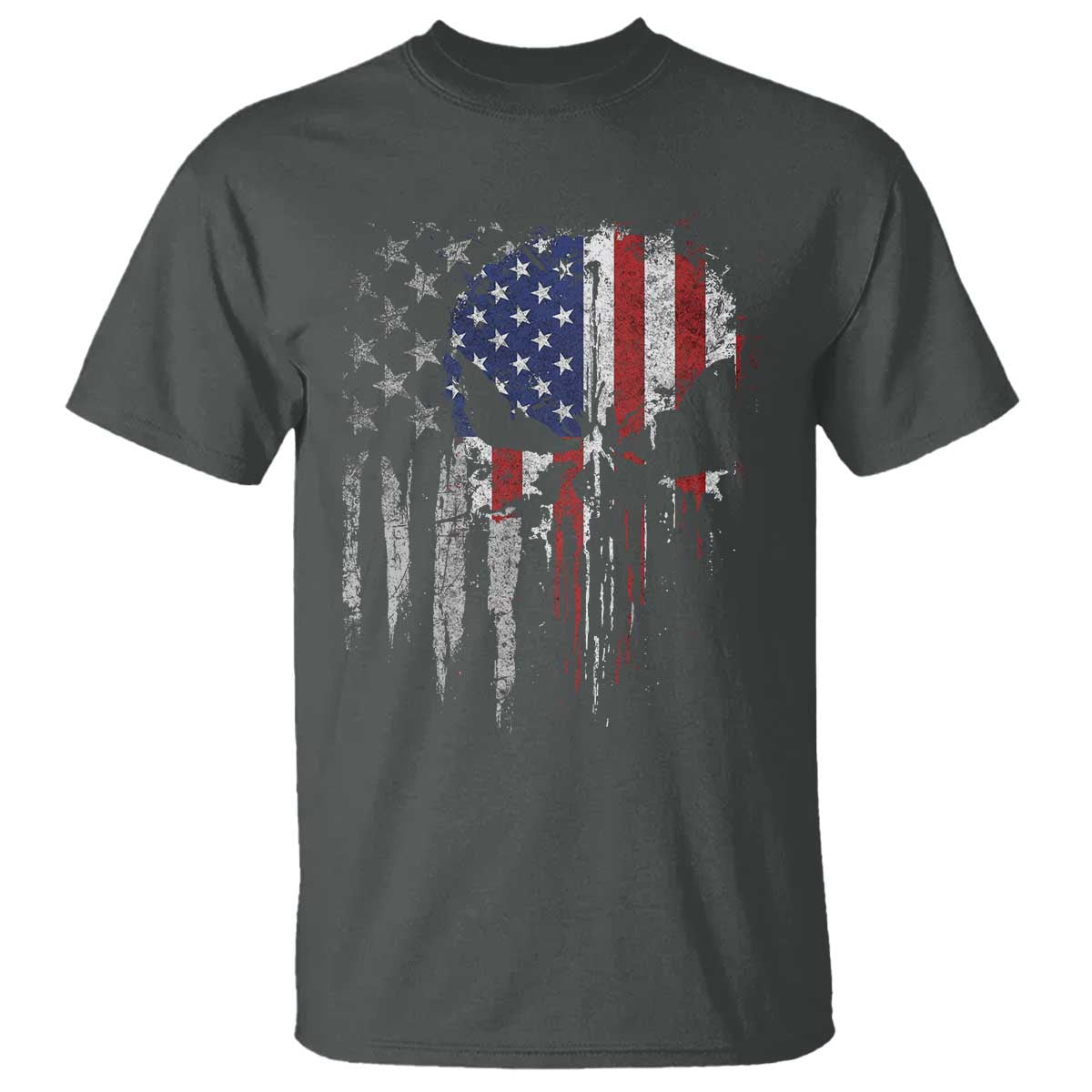 funny-4th-of-july-vintage-american-flag-skull-skeleton-t-shirt
