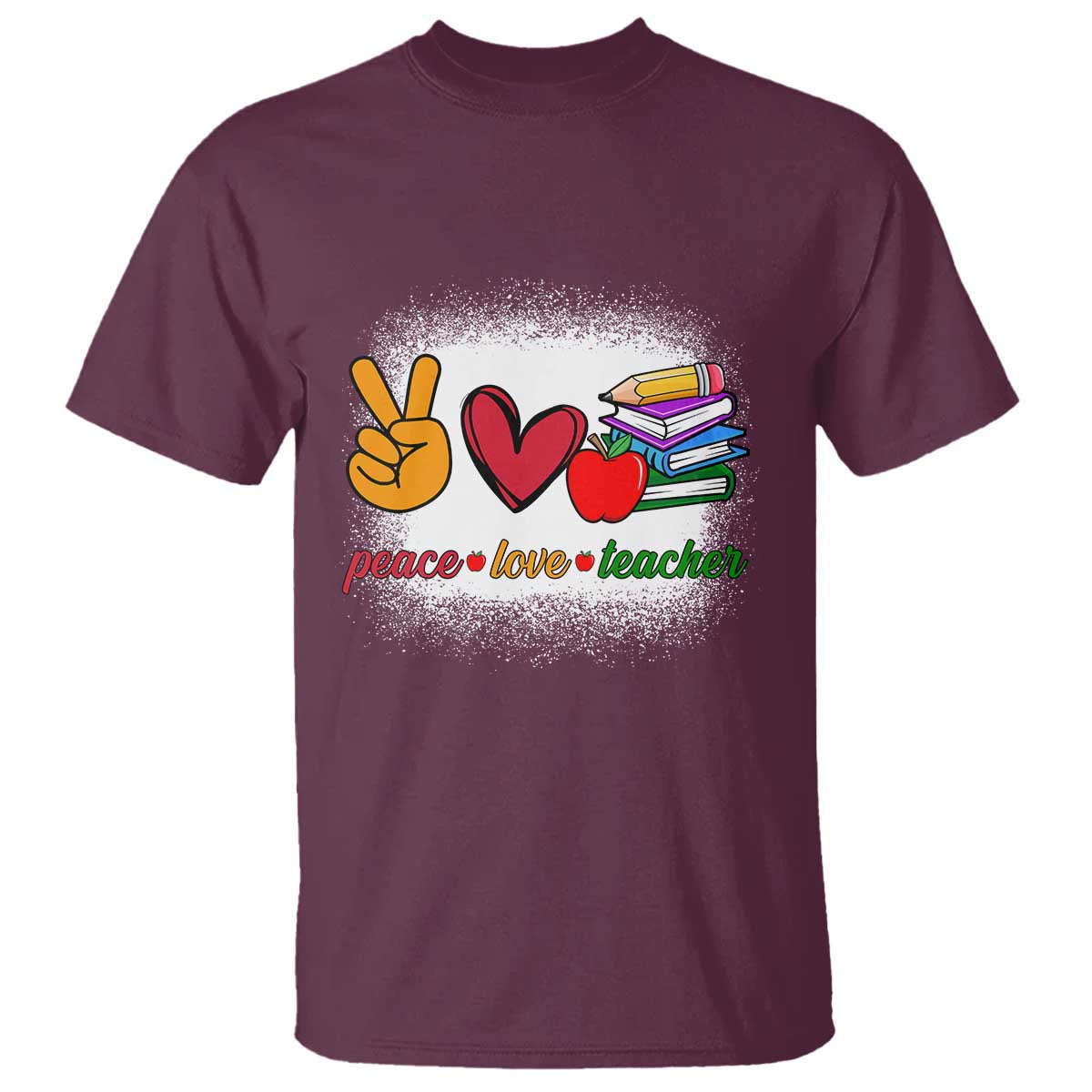 teacher-t-shirt-peace-love-teach-cute-apple-book-pencil