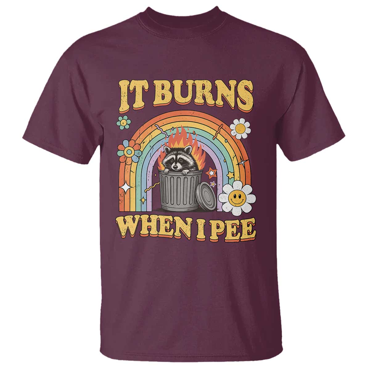 funny-it-burns-when-i-pee-t-shirt-sarcastic-burning-racoon-meme