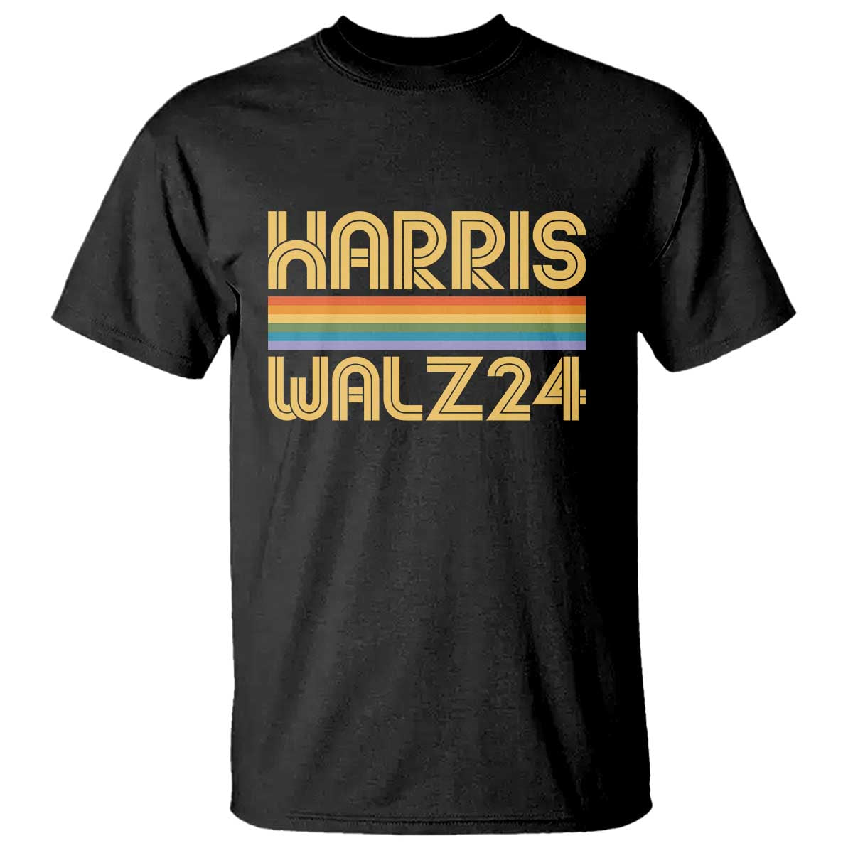 harris-walz24-t-shirt-retro-rainbow-stripes-lgbt-flag-us-presidential-election-2024
