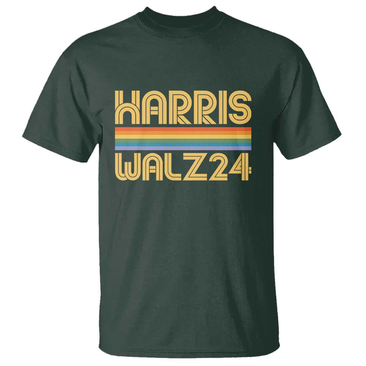 harris-walz24-t-shirt-retro-rainbow-stripes-lgbt-flag-us-presidential-election-2024