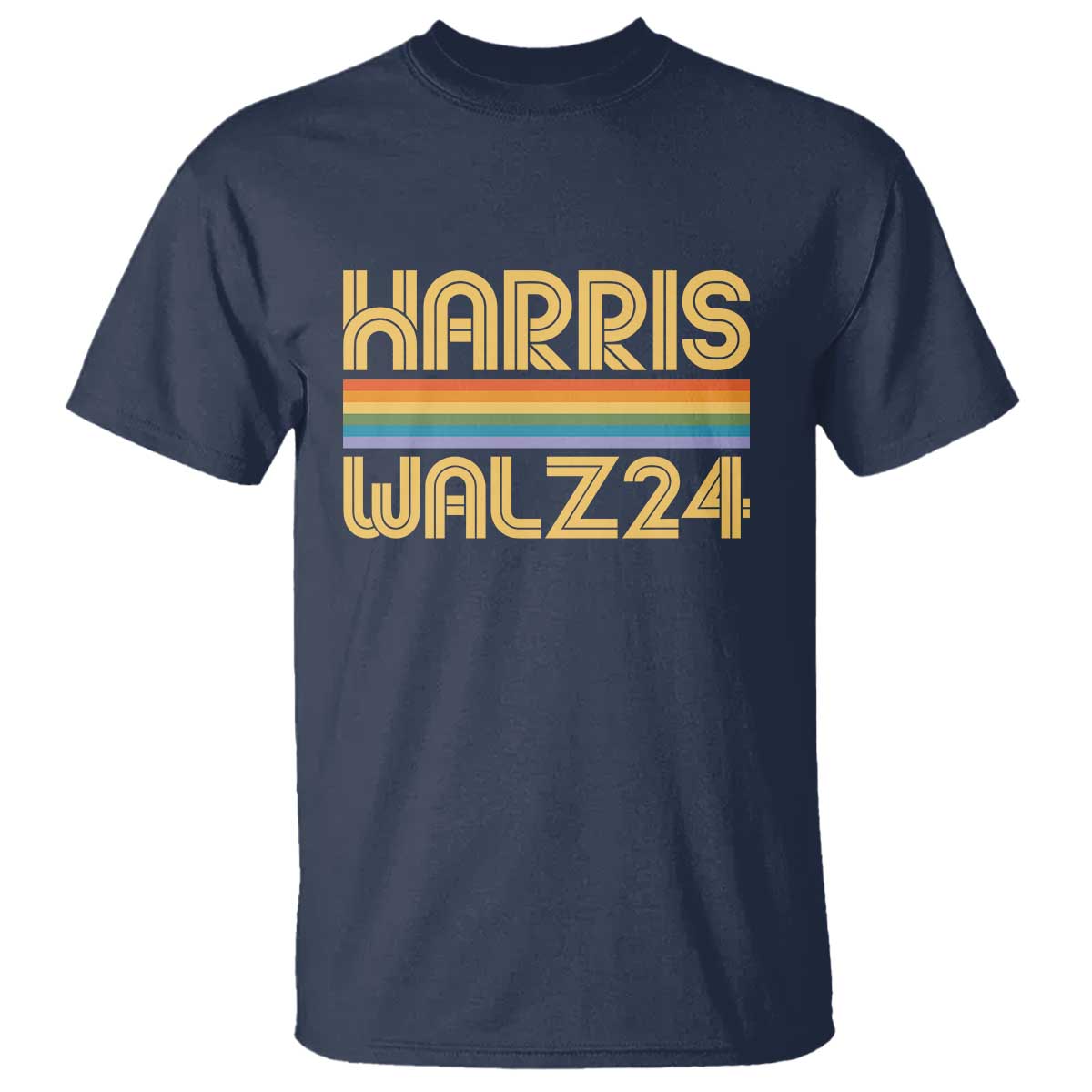 harris-walz24-t-shirt-retro-rainbow-stripes-lgbt-flag-us-presidential-election-2024