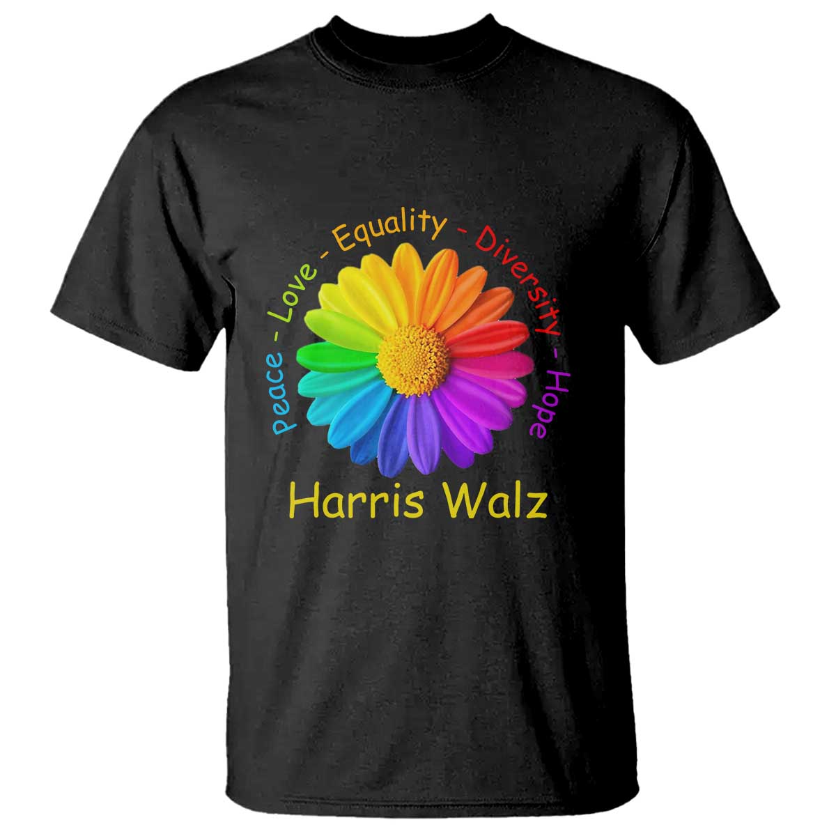 harris-walz-2024-t-shirt-peace-love-equality-diversity-hope-rainbow-flower