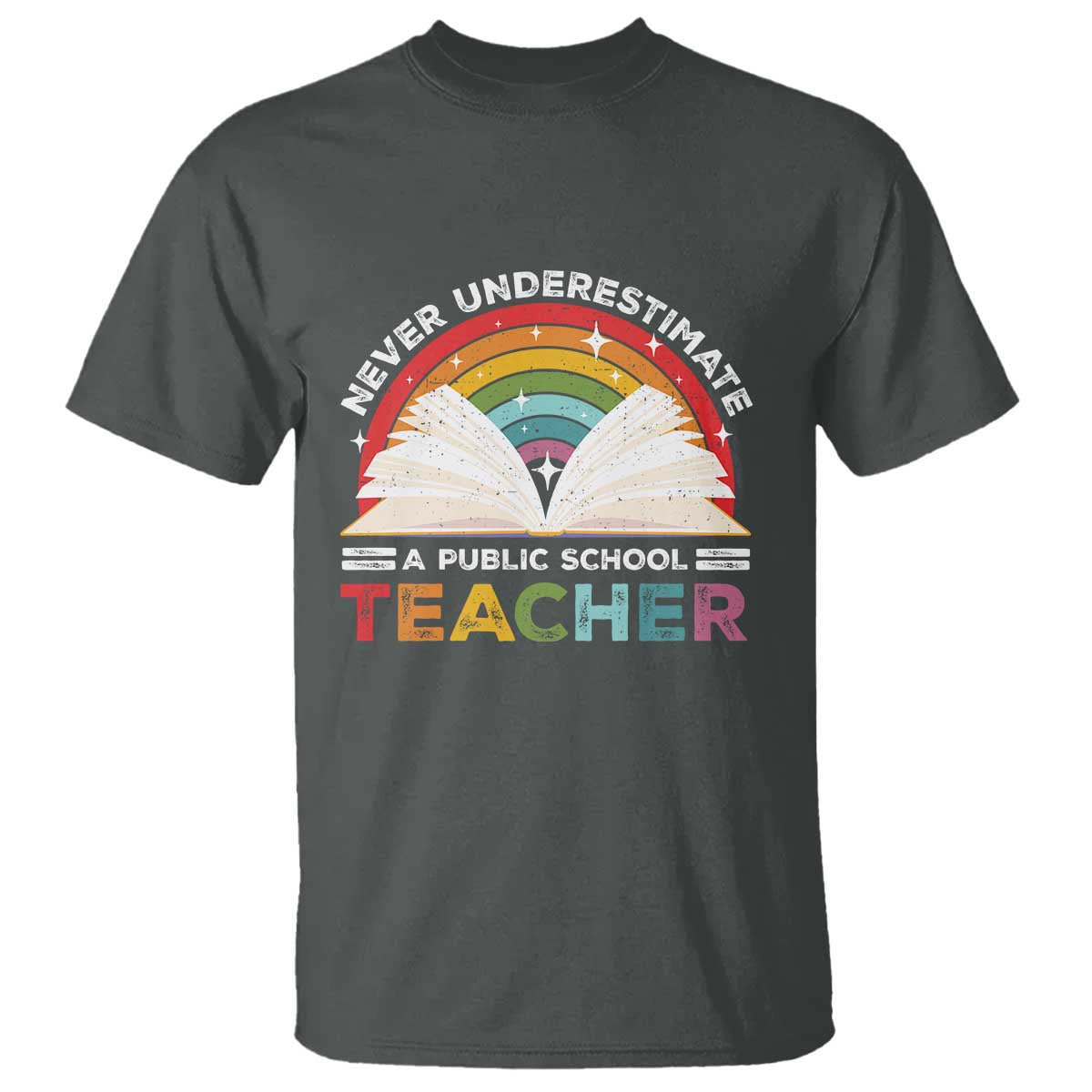 tim-walz-t-shirt-never-underestimate-a-public-school-teacher-rainbow-book