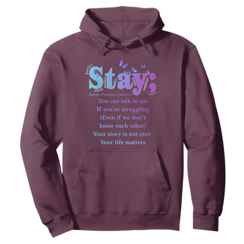Inspirational Suicide Prevention Hoodie You’re Alive For A Reason Semicolon Support