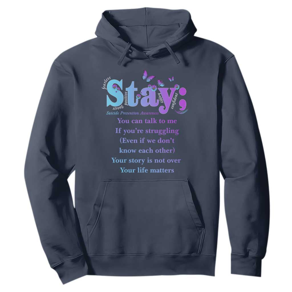 Inspirational Suicide Prevention Hoodie You’re Alive For A Reason Semicolon Support
