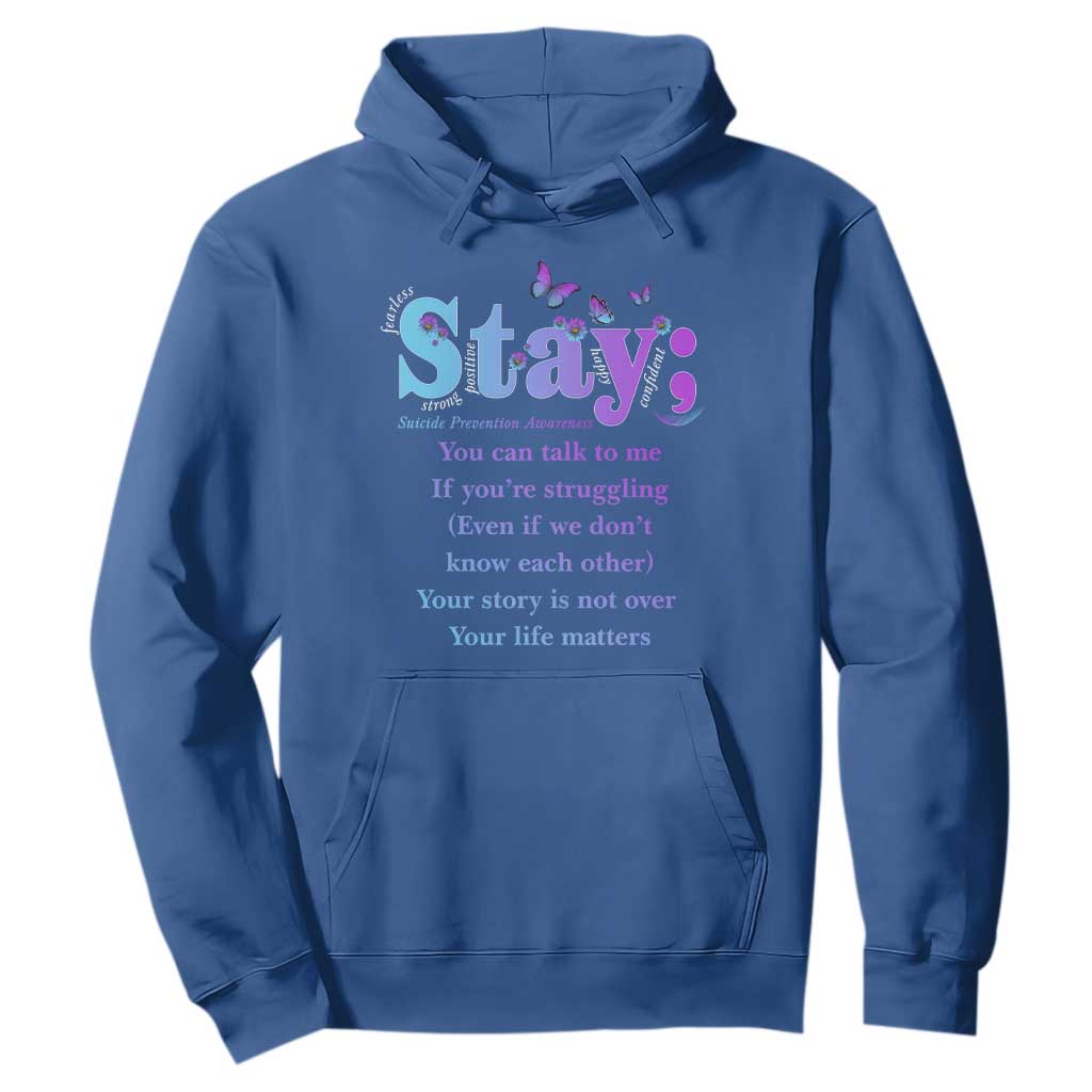 Inspirational Suicide Prevention Hoodie You’re Alive For A Reason Semicolon Support