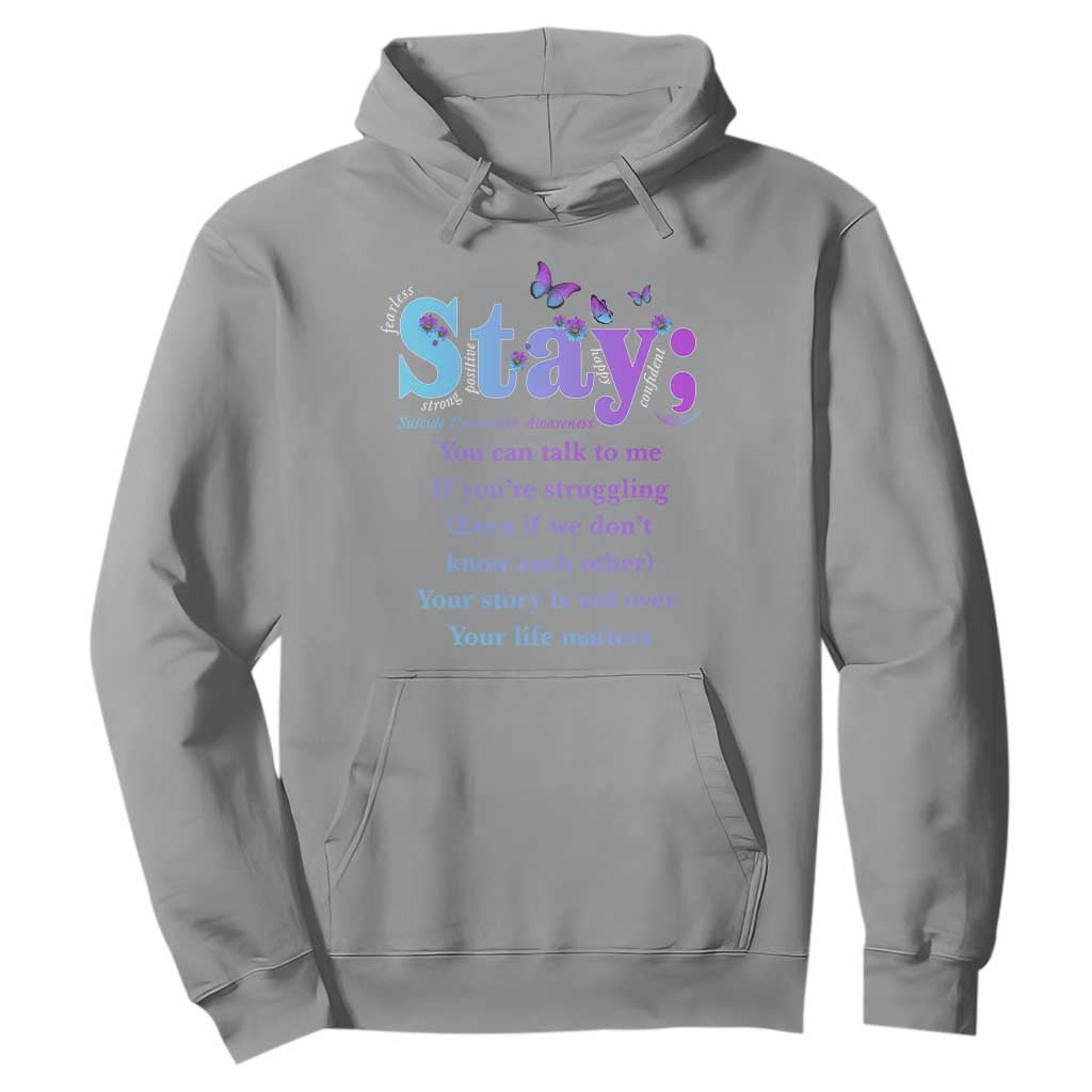 Inspirational Suicide Prevention Hoodie You’re Alive For A Reason Semicolon Support