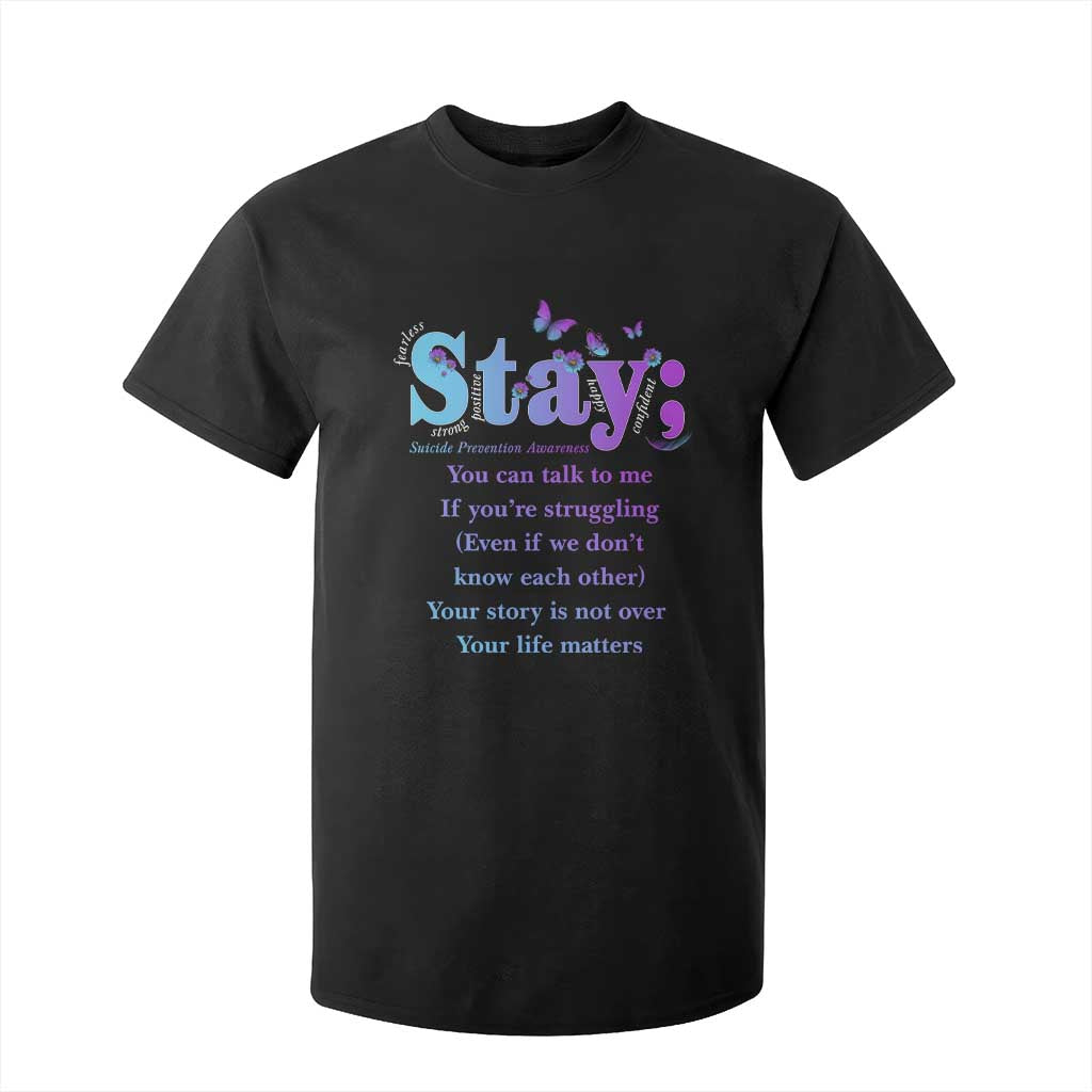 Inspirational Suicide Prevention T Shirt For Kid You’re Alive For A Reason Semicolon Support