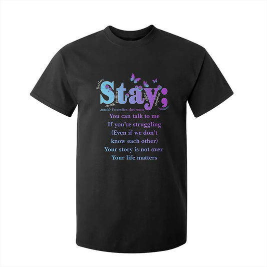 Inspirational Suicide Prevention T Shirt For Kid You’re Alive For A Reason Semicolon Support
