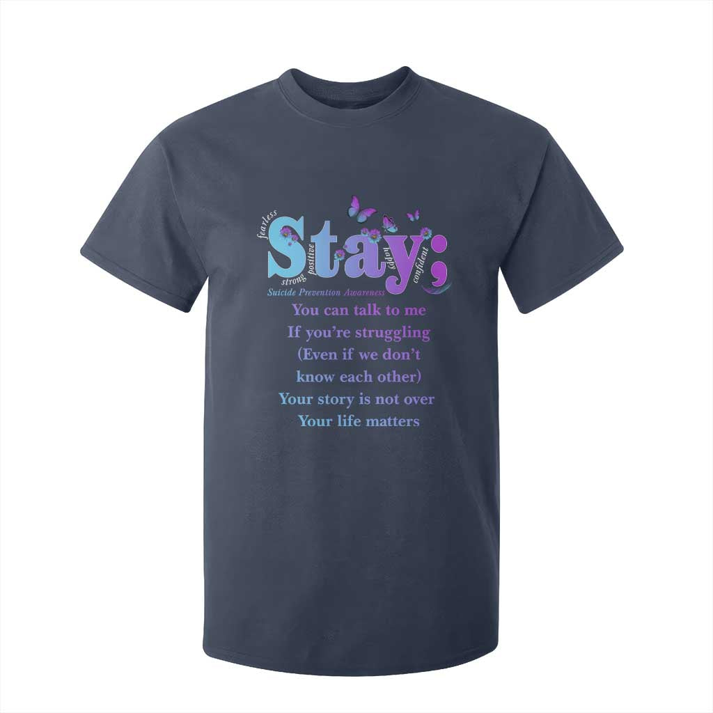 Inspirational Suicide Prevention T Shirt For Kid You’re Alive For A Reason Semicolon Support