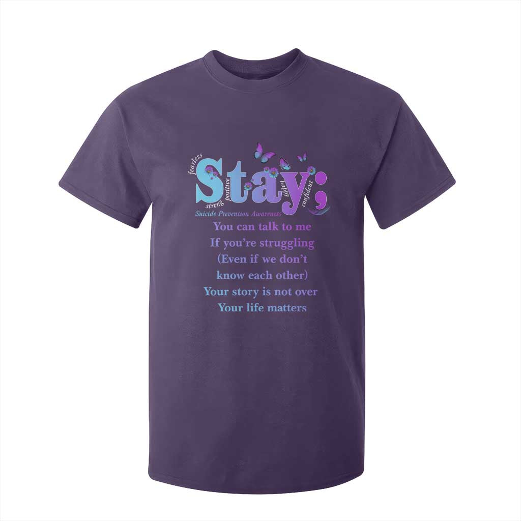 Inspirational Suicide Prevention T Shirt For Kid You’re Alive For A Reason Semicolon Support