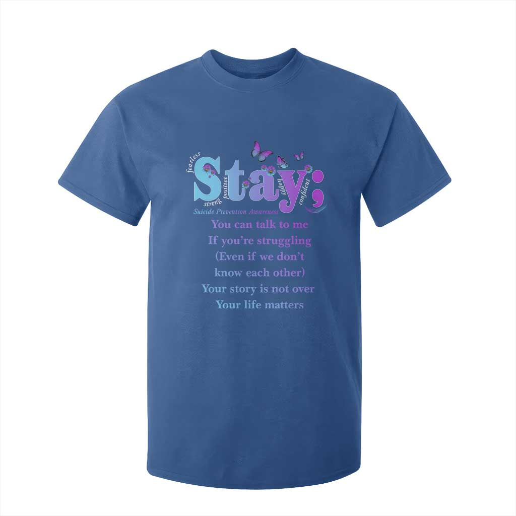 Inspirational Suicide Prevention T Shirt For Kid You’re Alive For A Reason Semicolon Support