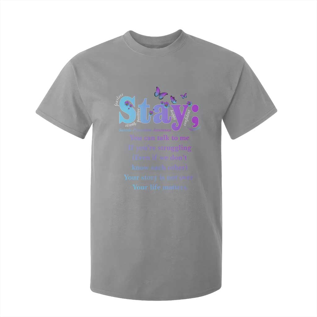 Inspirational Suicide Prevention T Shirt For Kid You’re Alive For A Reason Semicolon Support