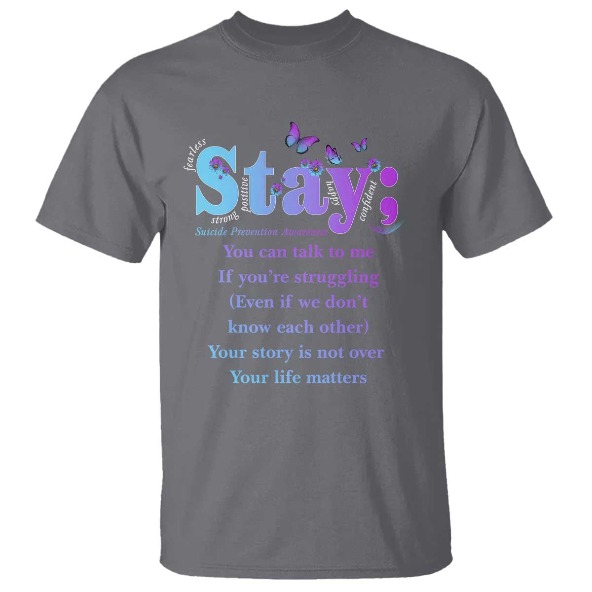Inspirational Suicide Prevention T Shirt You’re Alive For A Reason Semicolon Support