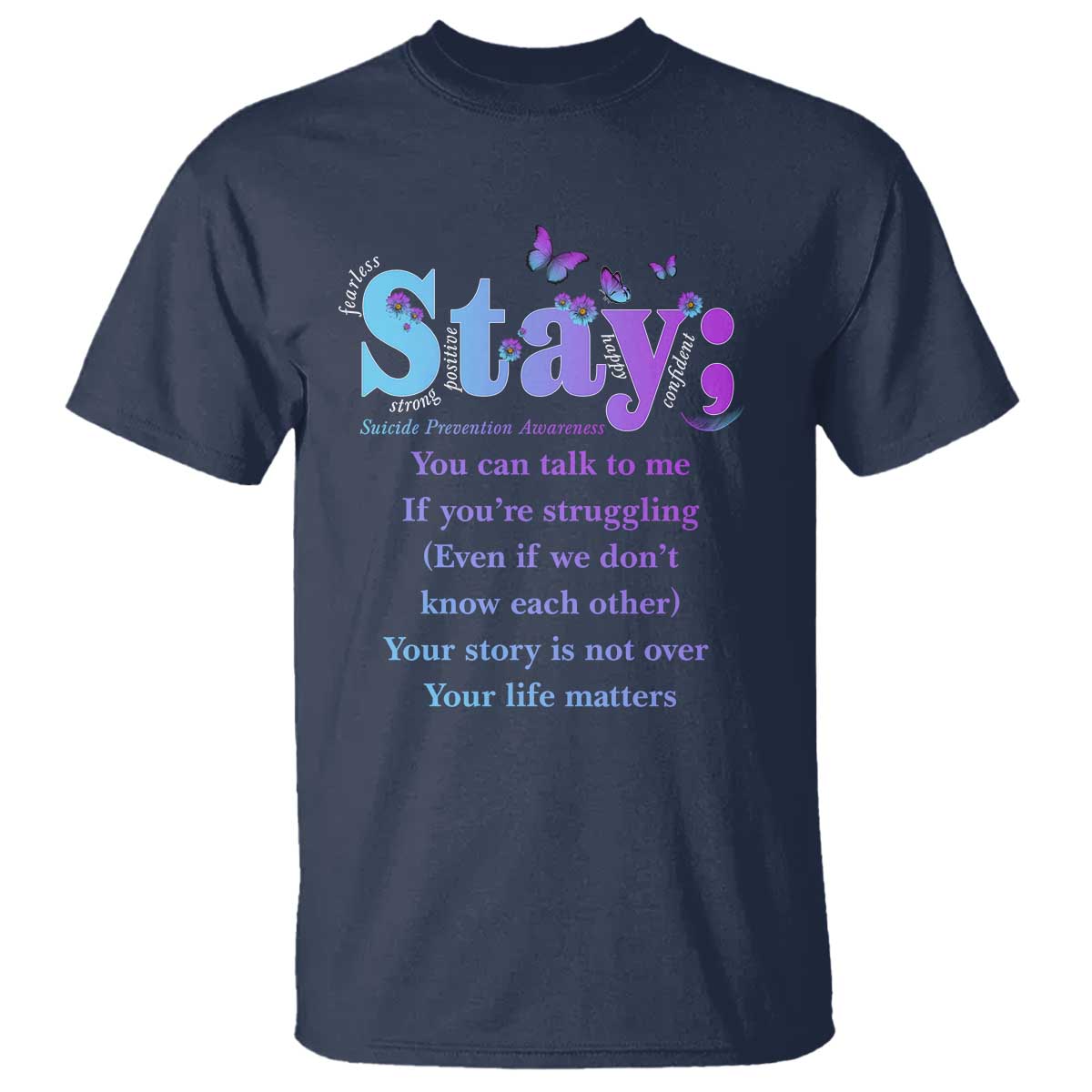 Inspirational Suicide Prevention T Shirt You’re Alive For A Reason Semicolon Support