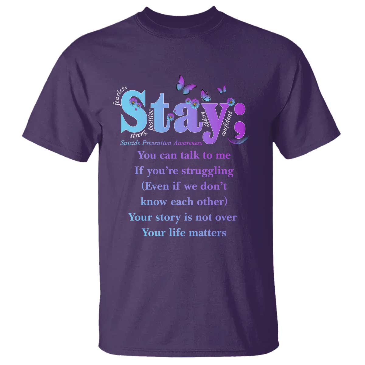 Inspirational Suicide Prevention T Shirt You’re Alive For A Reason Semicolon Support