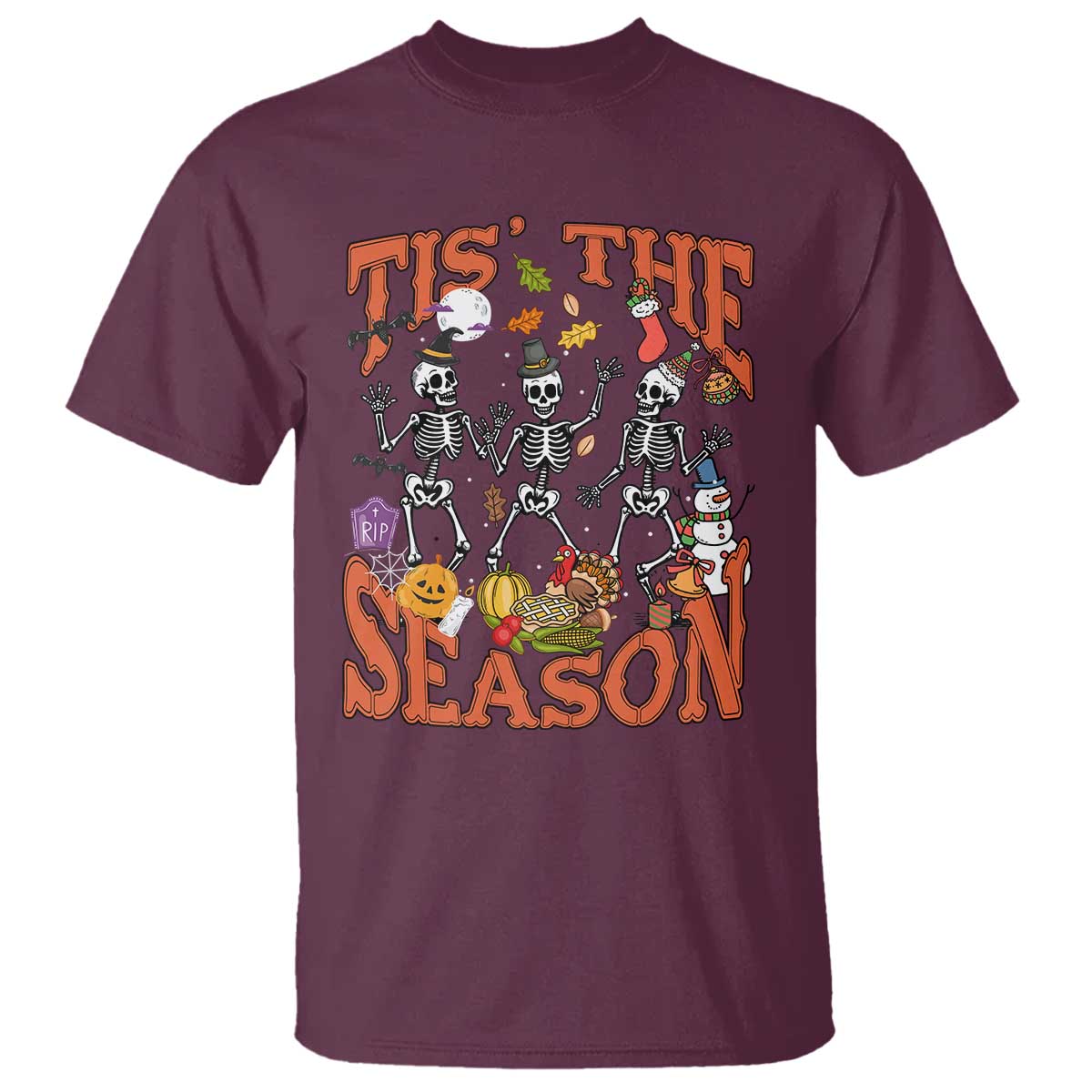funny-hallothankmas-t-shirt-tis-the-season-halloween-thanksgiving-christmas-skeleton