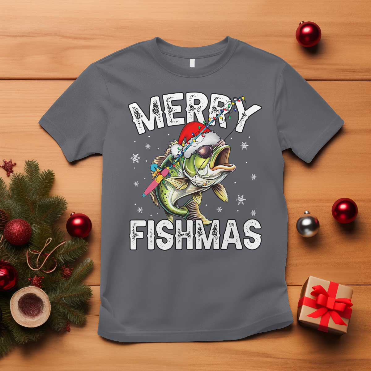 funny-christmas-fishing-t-shirt-merry-fishmas-bass-fish-rod