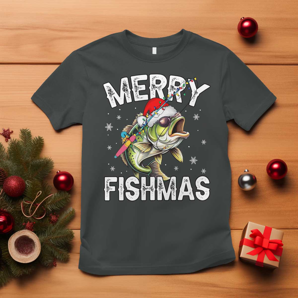 funny-christmas-fishing-t-shirt-merry-fishmas-bass-fish-rod