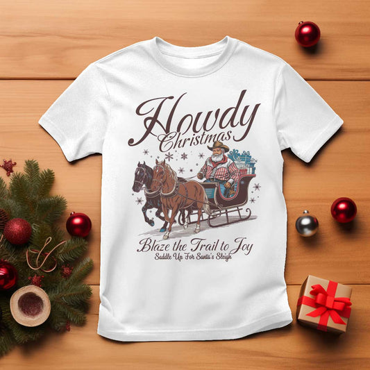 western-christmas-t-shirt-howdy-christmas-blaze-the-trail-to-joy-cowboy-santa