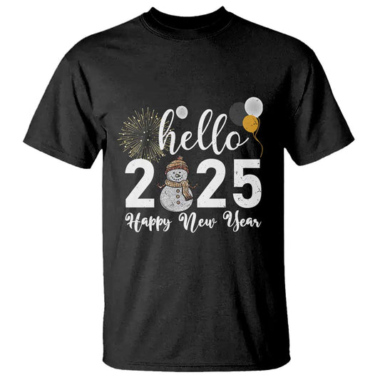 hello-2025-happy-new-year-t-shirt-snowman-firework-new-years-eve