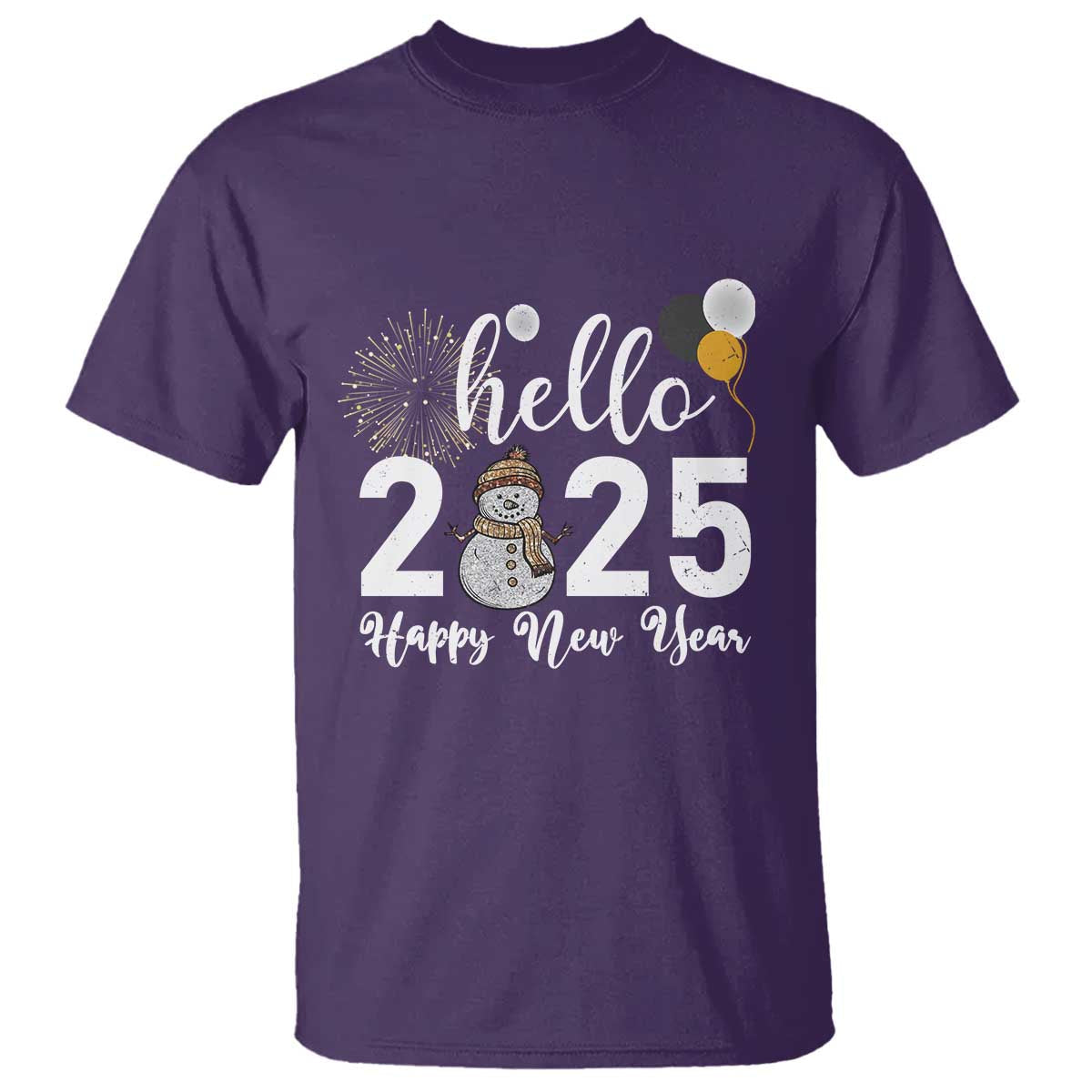 hello-2025-happy-new-year-t-shirt-snowman-firework-new-years-eve