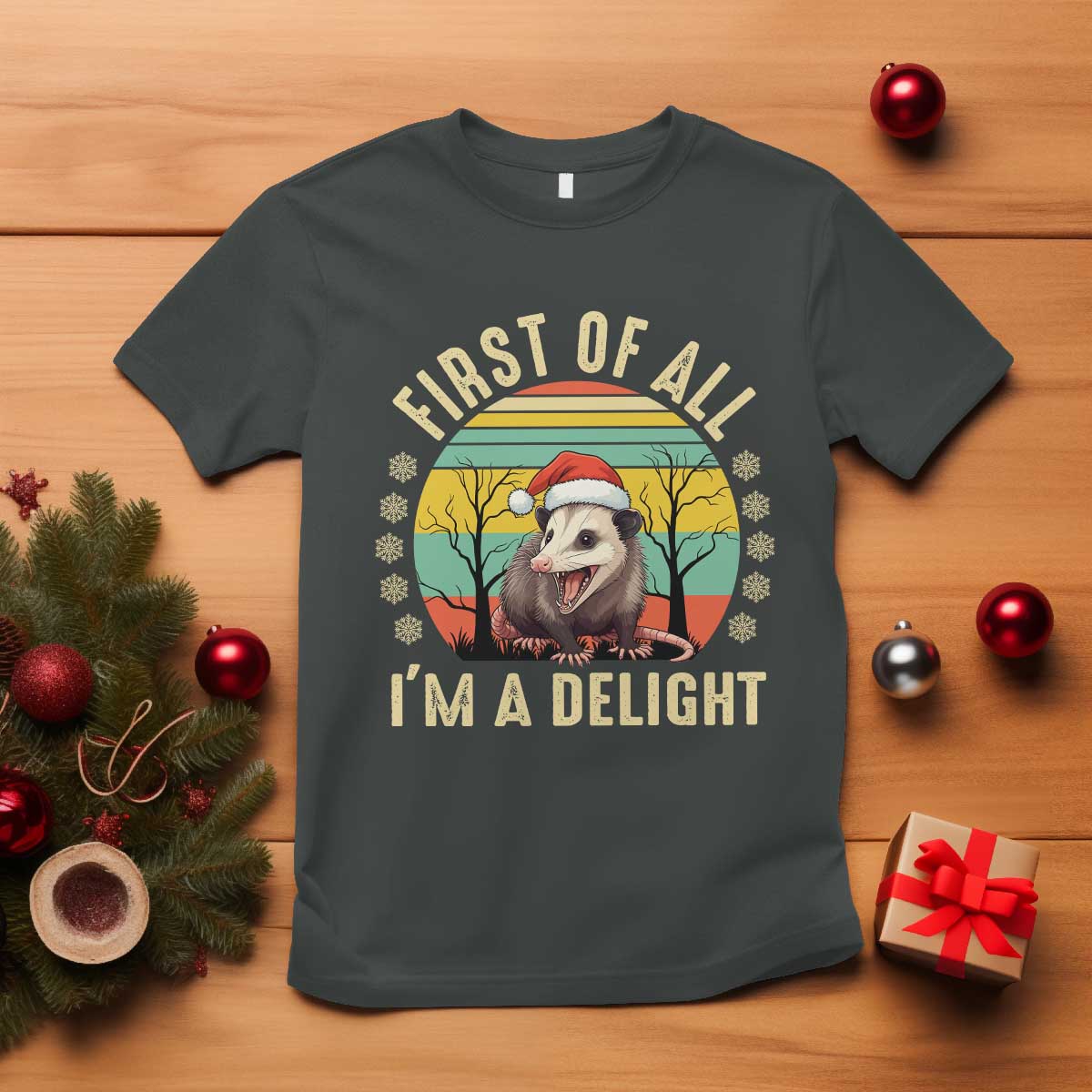 funny-first-of-all-im-a-delight-t-shirt-angry-opossum-possum-christmas