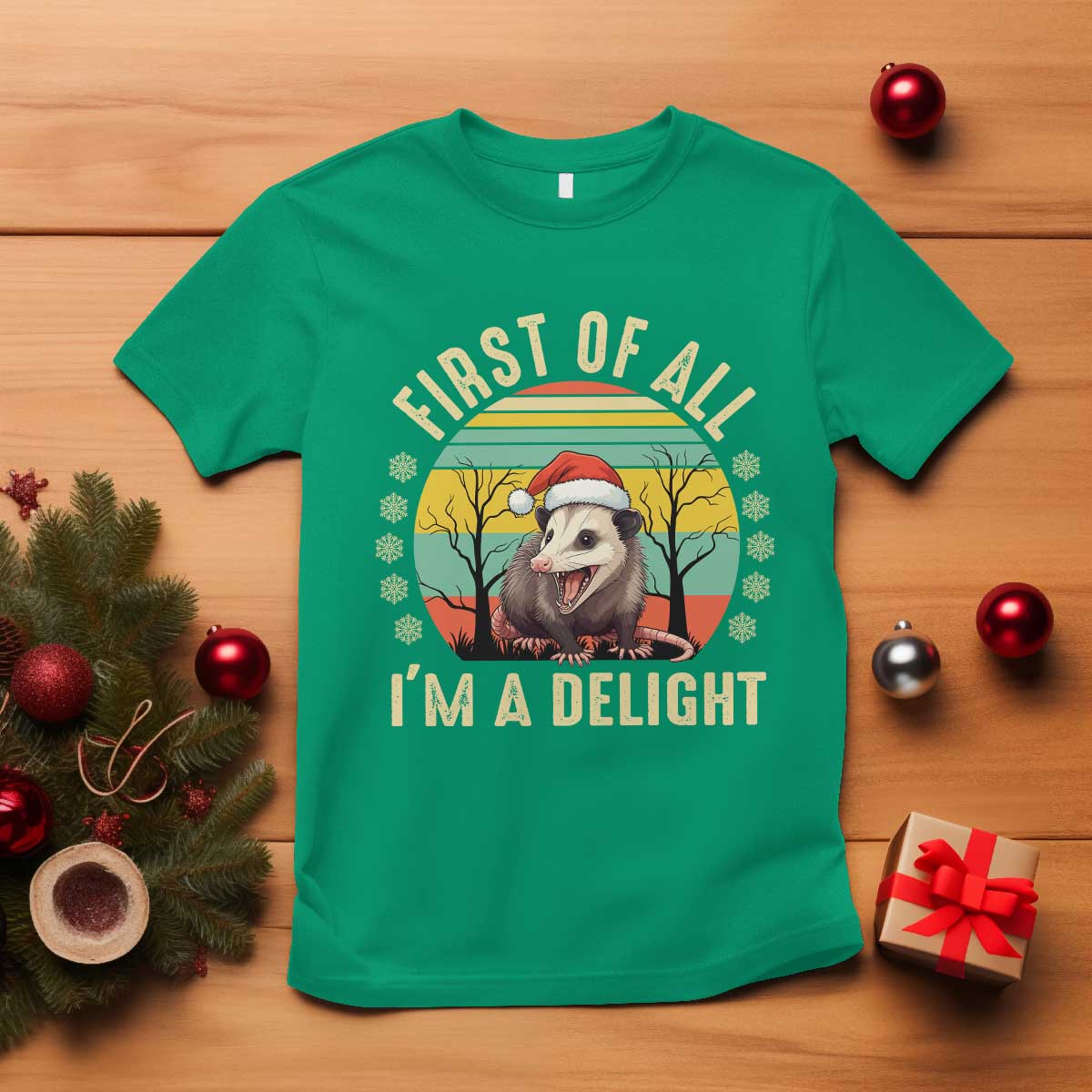 funny-first-of-all-im-a-delight-t-shirt-angry-opossum-possum-christmas